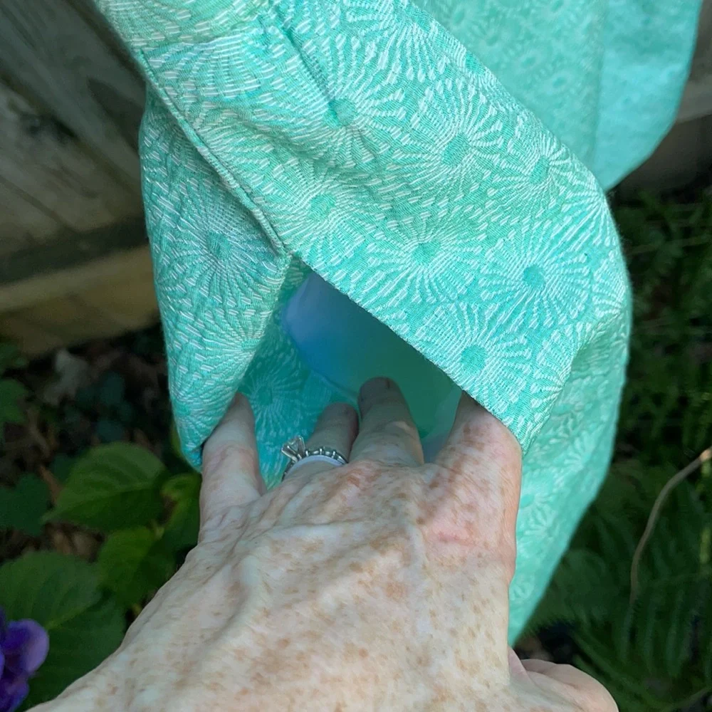 Boden Clara Dress floral daisy jacquard textured glam retro mint 10 10 R - Picture 10 of 11